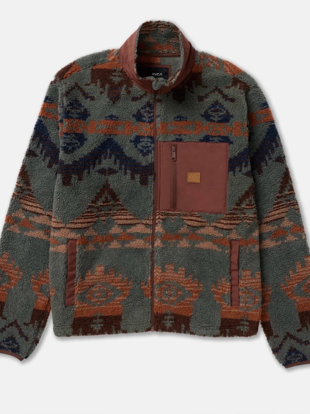 RVCA Jacumba Sherpa Fleece Full Zippered Jacket
